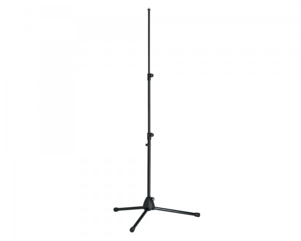 K&M 199 Straight 3-Section Mic Stand with Plastic Base Black - Main Image