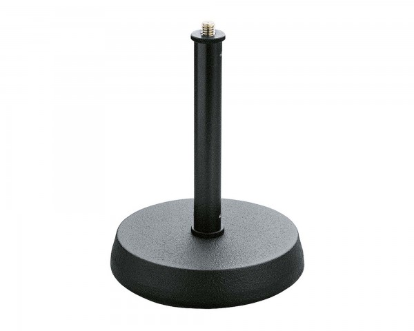 K&M 232BK (23200) 130mm Cast Round Base Table Mic Stand 175mm Black - Main Image