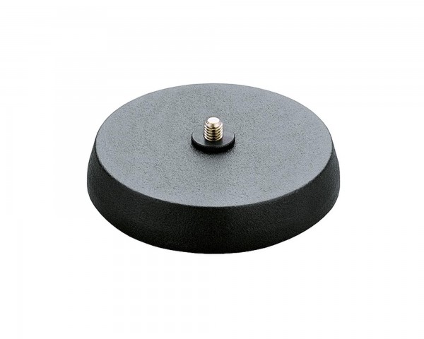K&M 23220 Cast Round Table Base 130mm Dia 45mm High Black - Main Image