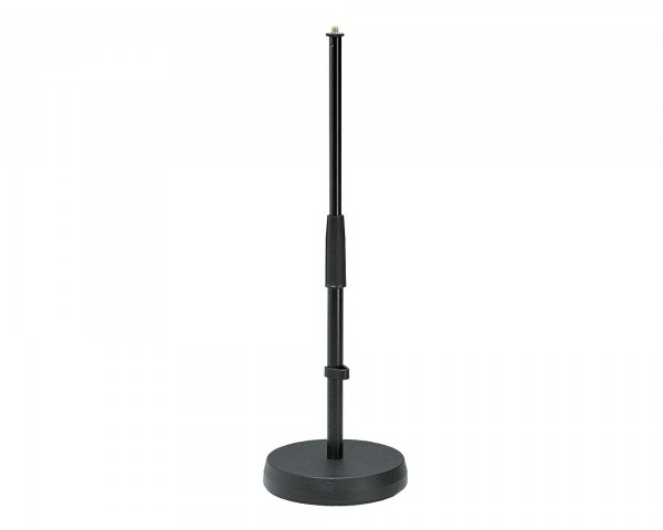 K&M 233BK Cast Round Base Table/Floor Mic Stand 355-580mm Black - Main Image