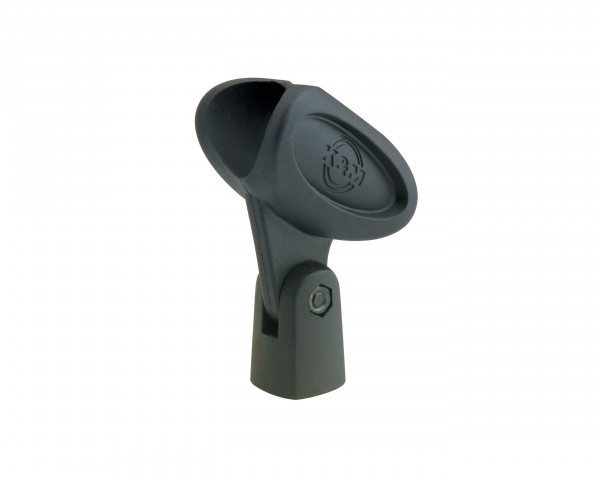 K&M 85050 Mic Clip for 22-28mm Mics with 3/8 and 5/8 Thread Adaptor - Main Image