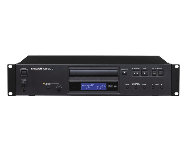 Tascam CD-200 CD Player CD / MP3 / WAV Playback with Pitch Control 2U - Main Image