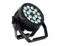 18P HEX IP PAR Outdoor Rated 18x12W RGBAW LEDs Black - outdoor rated stage lighting