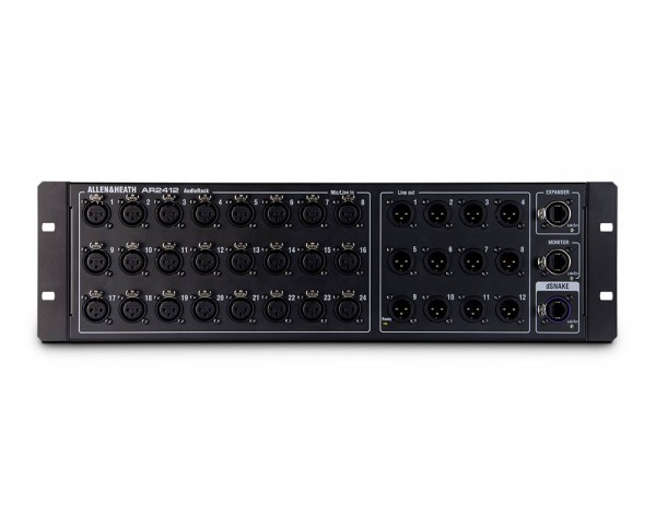 Allen & Heath AR2412 AudioRack 24in/12out for QU, GLD and SQ Consoles 3U - Main Image
