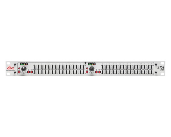 dbx 215S Dual 15-Band Equaliser Silver 2/3 Octave Jack/XLR 1U - Main Image