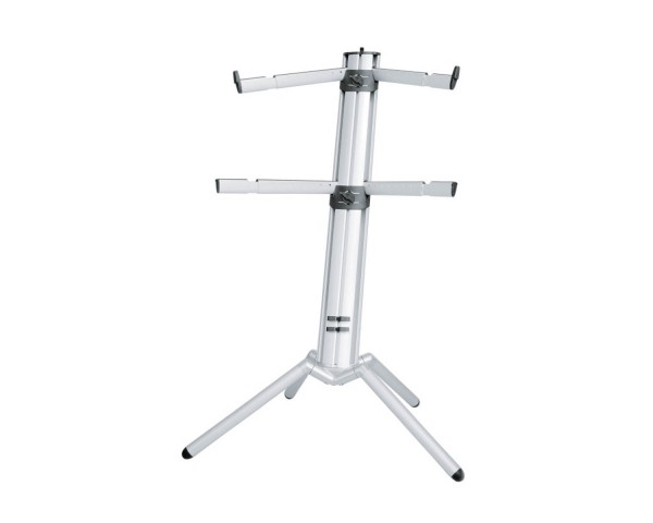 K&M 18860 Keyboard Stand Spider PRO Anodised SILVER - Main Image