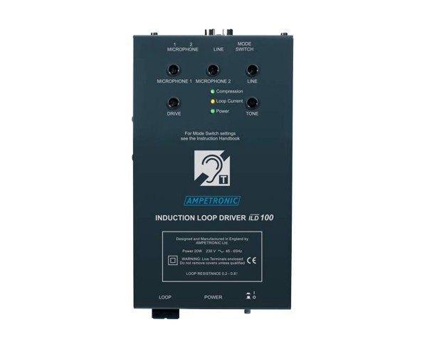 Ampetronic ILD100 Free Standing or Wall Moiunt Loop Driver (up to 100sqm) - Main Image