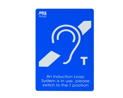 TEARA4 Large Hearing Loop System In Use Sticker 297mmx210mm