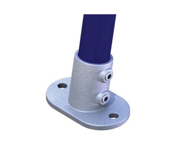 Doughty T17622 Pipeclamp 48mm Tube Angled Base Flange 80° - Main Image
