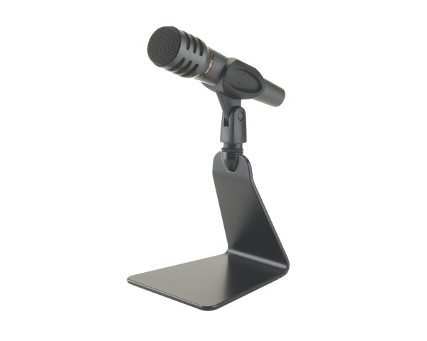 K&M 23250 Flat Base Funky Design Microphone Table Stand Black - Main Image