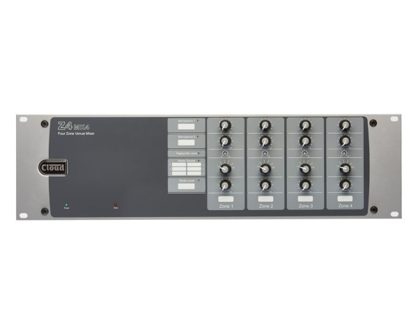 Cloud Z4 Mk4 Four Zone-Mixer 6-Line+2-Mic+Paging Mic Input 3U - Main Image