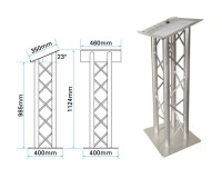 Trilite by OPTI 200 Series Quad Truss Lectern in Natural Aluminum Finish - Image 2