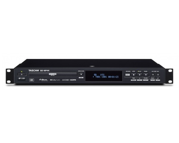 Tascam BD-MP4K Professional Blu-Ray Multimedia Player 4K / UHD 1U - Main Image