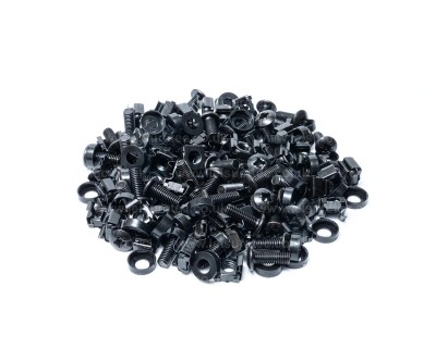 Pack of 50 M6 Rack Cage Nut and Bolt and Cup Washer Set