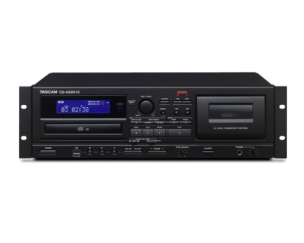 Tascam CD-A580 v2 CD Player / Cassette Deck / USB Recorder 19 3U - Main Image
