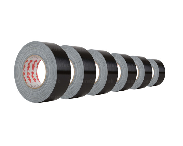Le Mark MagTape ORIGINAL Gloss Gaffer/Duct Tape 50mmx50m BLACK *6 PACK* - Main Image