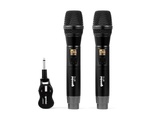 Gemini GMU-M200 Dual Handheld Wireless System with 1/4 Jack Receiver - Main Image