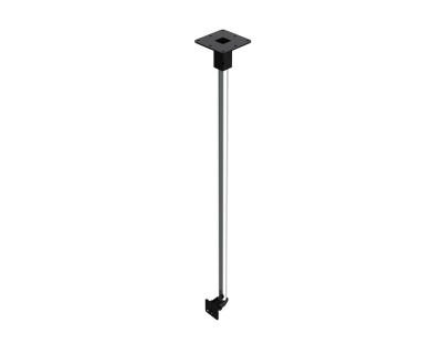 ZC80-B Back-Mount Ceiling Bracket 1500mm Tube Type 80 40kg Black