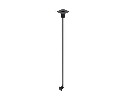 ZD80-B Back-Mount Ceiling Bracket 2000mm Tube Type 80 40kg Black