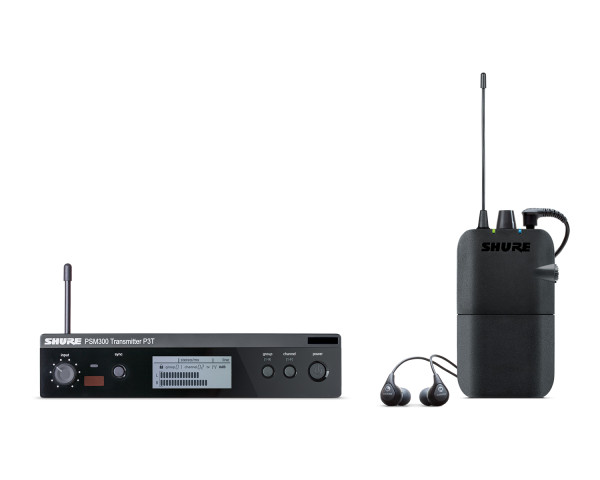 Shure P3TR112GR PSM 300 Wireless IEM Set with SE112 Earphones K3E - Main Image