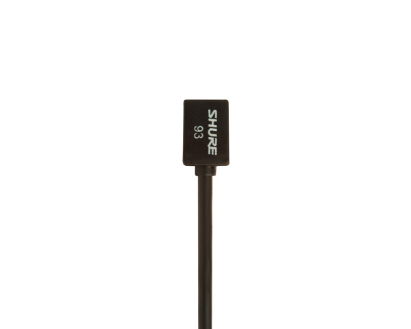 Shure WL93 Omnidirectional Condenser Mini Lav Mic 4ft Cable TQG Black - Main Image