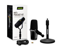 Shure MV7+-K-BNDL Dynamic Podcast LED Microphone with Stand Black - Image 1