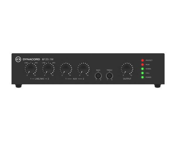 Dynacord U120:1M Mixer Amplifier 1Ch 120W 4Ω/8Ω/100V Half-Rack 1U - Main Image