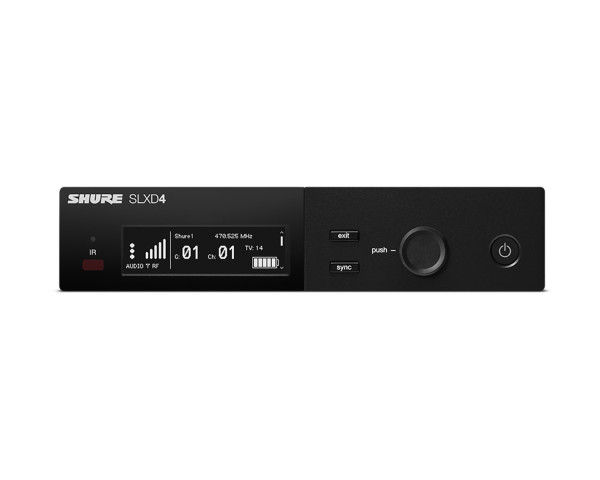 Shure SLXD4 Wireless Half-Rack Receiver K59 606-650 MHz CH38 - Main Image