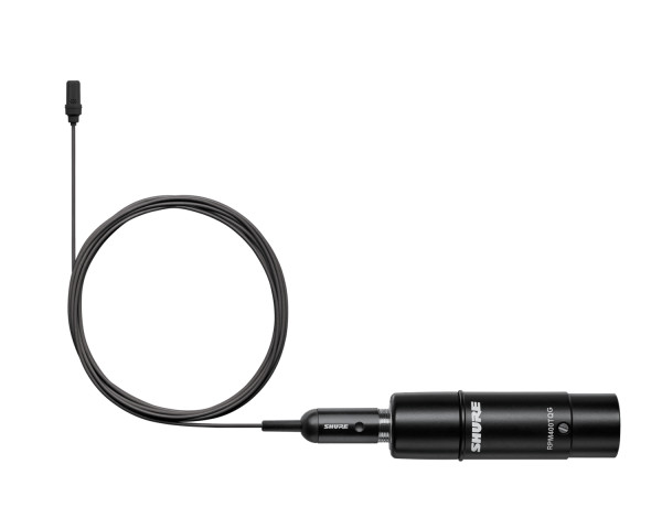 Shure UL4B/C-XLR Cardioid Lavalier Microphone MTQG + XLR Preamp Black - Main Image