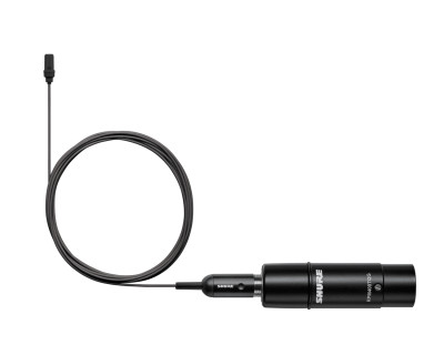 UL4B/C-XLR Cardioid Lavalier Microphone MTQG + XLR Preamp Black