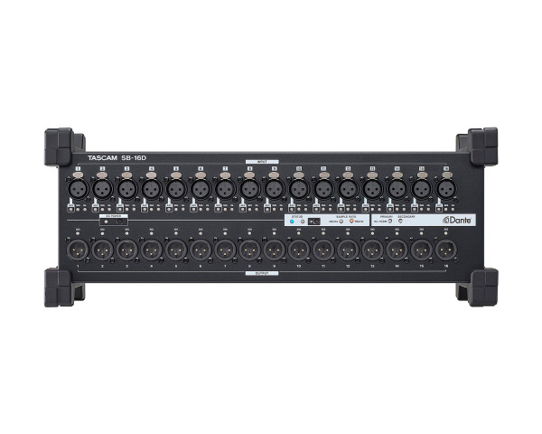 Tascam SB-16D Portable/Rack Mounted 16in/16out Stage Box with Dante 3U - Main Image