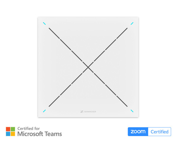 Sennheiser TeamConnect Ceiling 2 Beamforming Array Mic with PoE/Dante White - Main Image