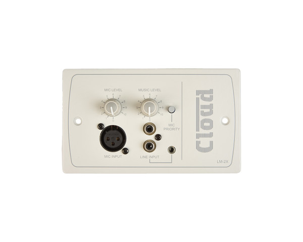 Cloud LM-2XW Line/Mic/Remote Active Input Plate (use RJ45+FPA-1) White - Main Image