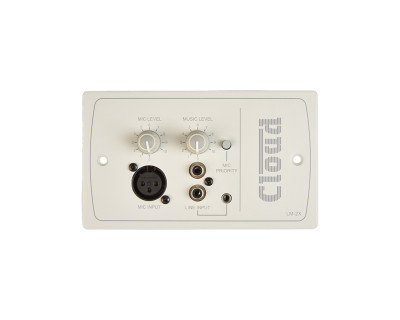 LM-2XW Line/Mic/Remote Active Input Plate (use RJ45+FPA-1) White