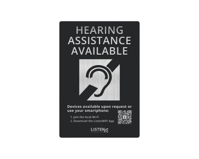 LW-307 ListenWIFI Hearing Assistance Signage