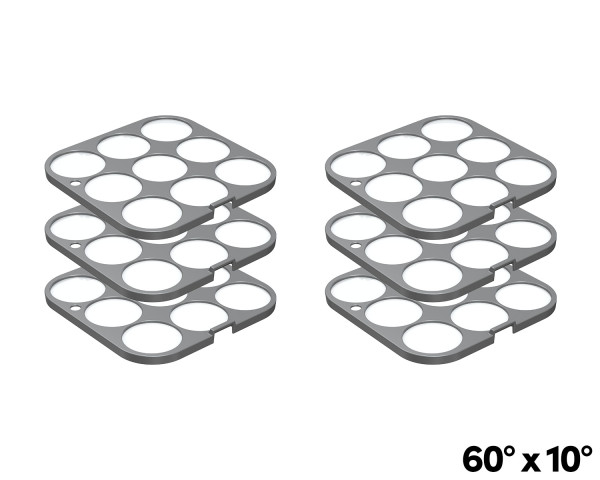CHAUVET Professional WELL Fit X Filter Pack 60° x 10° (6 Pack Filters & Frames) - Main Image
